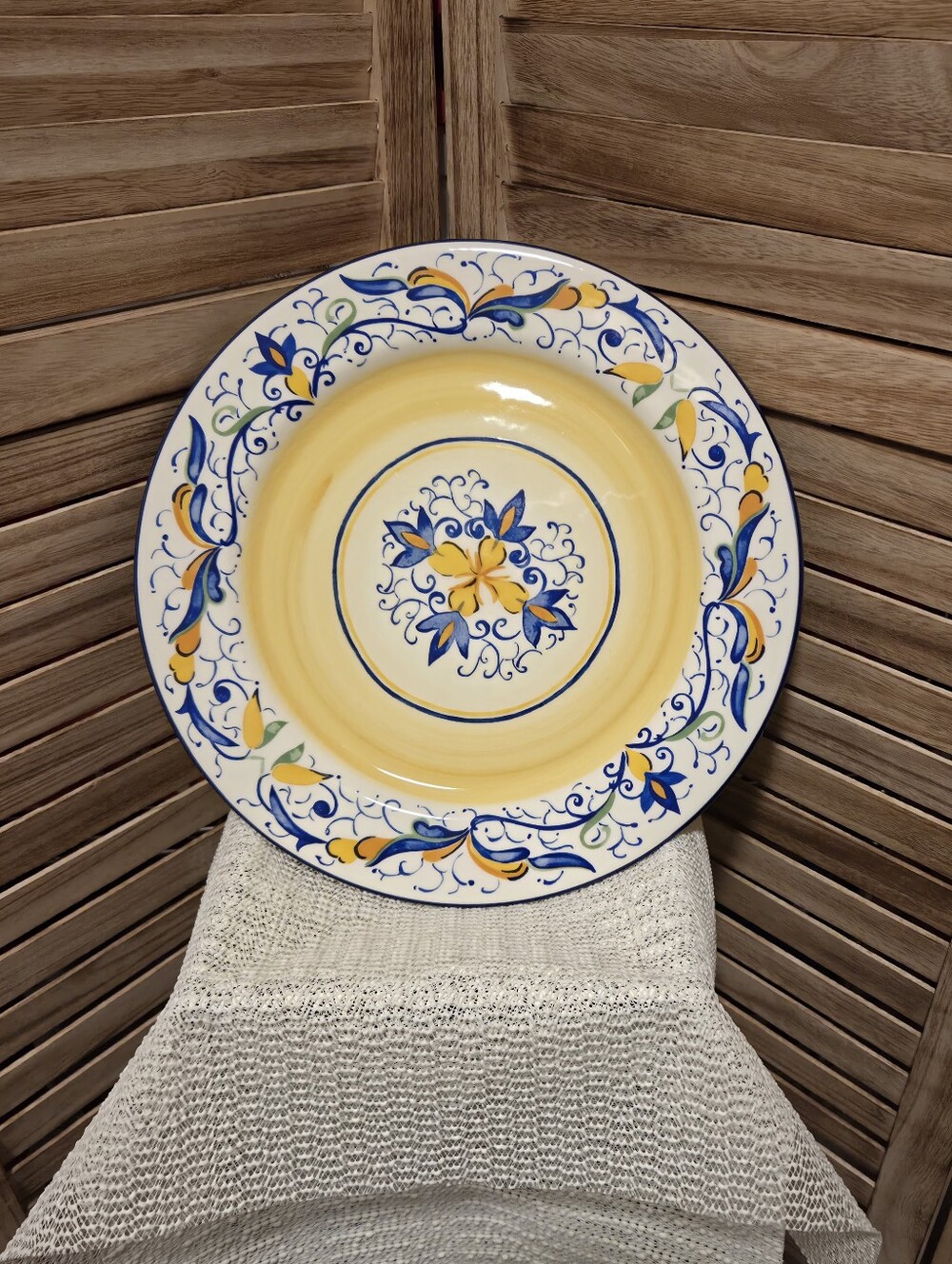 Pier 1 Yellow/Blue Serving Plate Mirandela